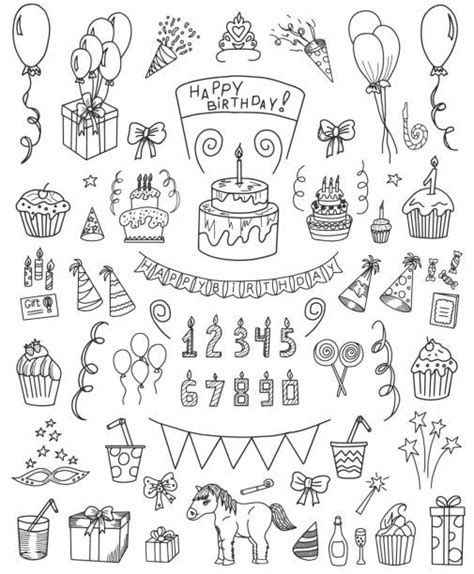 Birthday Drawings Illustrations Royalty Free Vector Graphics And Clip