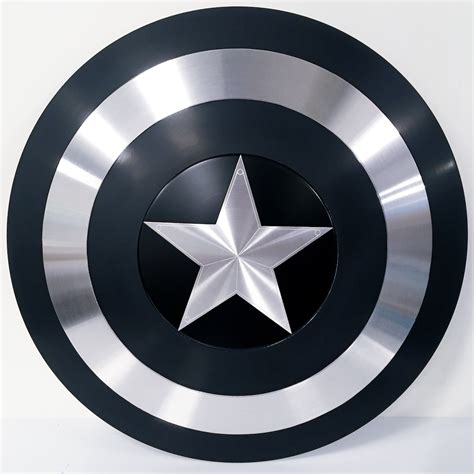 Black Captain America Shield Metal Prop Replica 11 Scale Etsy