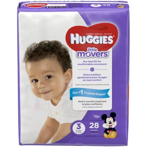 Huggies Little Movers Baby Diapers Size 3 16 28 Lbs 28 Count Fred