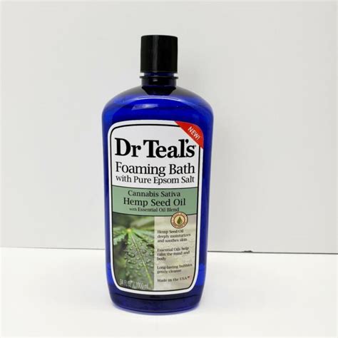 Dr Teals Foaming Bath Sativa Hemp Seed Oil With Pure Epsom Salt 34oz
