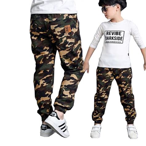 Boys Pants Children Outdoor Camo Trousers Kids Army Design Colorful