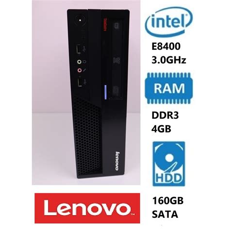 Lenovo Thinkcentre M58p 6137 Core 2 Duo E8400 30ghz Ddr3 4gb Hdd