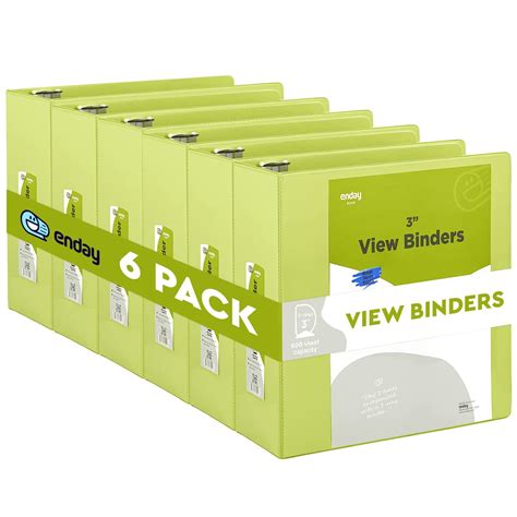 Enday 3 Inch Binder 3 Ring Binders With Pockets For Home Office