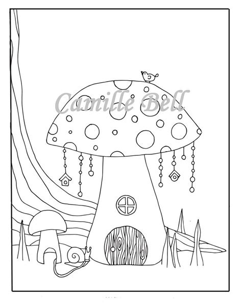 It prints at 8 1/2 x 11, which is standard letter size, in portrait orientation. fairy garden house coloring pages - Google Search | House ...