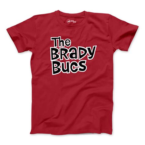 Tom Brady Shirt The Brady Bucs Bunch Logo Parody Red Black Etsy