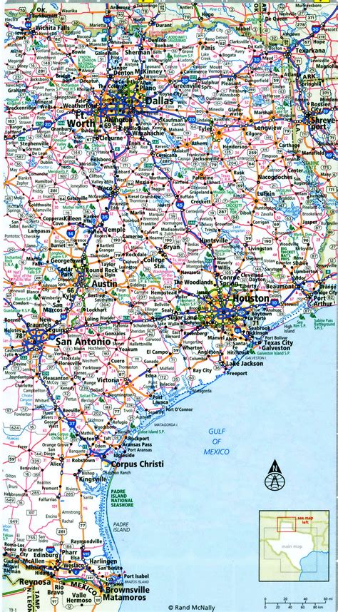 Texas Interstate Highways Map I 10 I 20 I 30 I 35 I 37 Road State Free