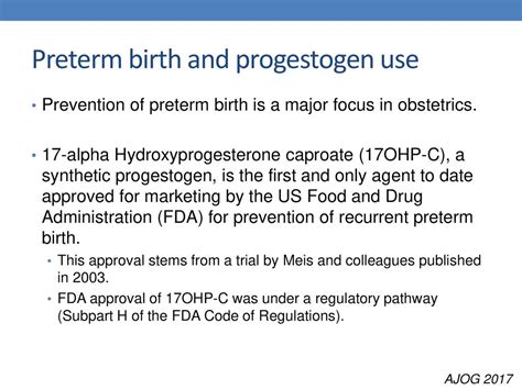 17 alpha hydroxyprogesterone caproate did not reduce the rate of recurrent preterm birth in a