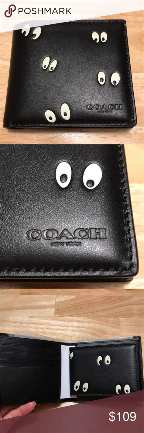 COACH Disney X Coach In Wallet With Eyes NWT Eye Print White Wallet Disney Credit Card