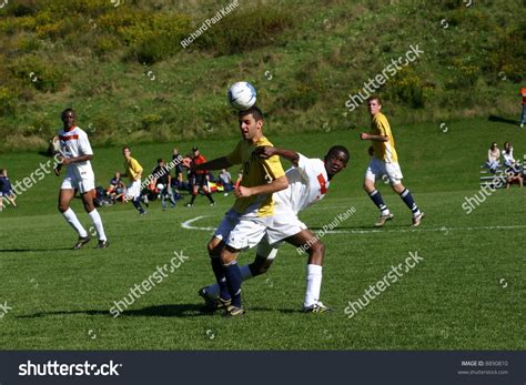 Soccer Players, Football Players Two Players Fighting For The Soccer Ball Stock Photo 8890810 