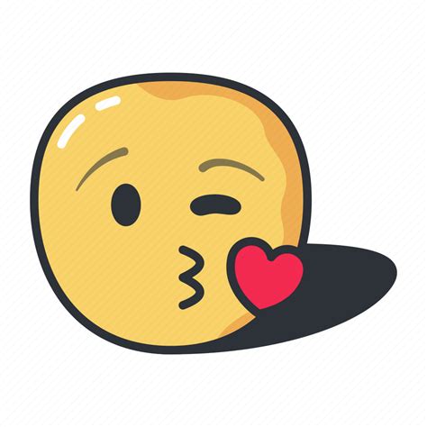 Blowing Emoji Kiss Emoticon Emotion Happy Icon Download On