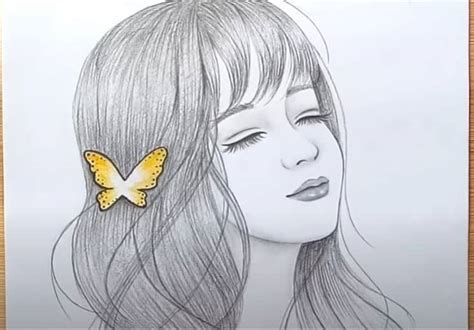 12 Beautiful Girl Pencil Sketch Drawing Cute Drawing Sketch