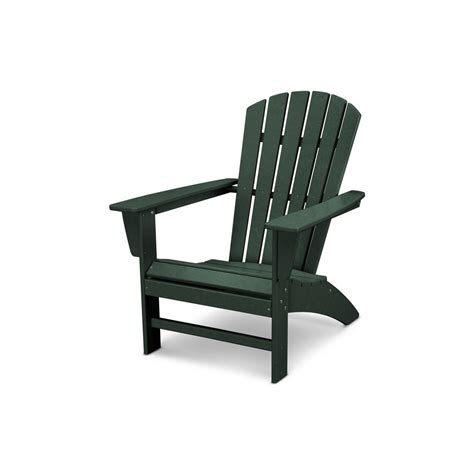 Plastic adirondack chairs are an excellent choice for outdoor resting and relaxation. POLYWOOD Traditional Curveback Green Plastic Outdoor Patio ...