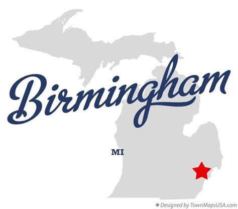 Map Of Birmingham Mi Michigan