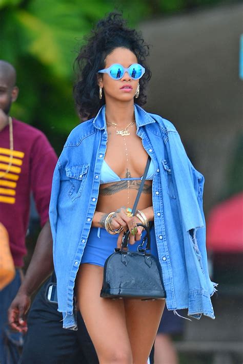 Rihanna In A Bikini At A Beach In Barbados December Celebmafia