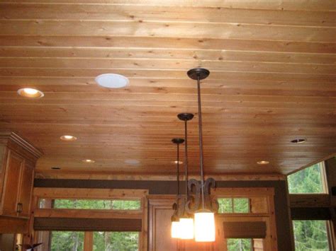 This trim is perfect for finishing off a wall where there are. Ceiling Knotty Pine Paneling - pictures, photos, images ...