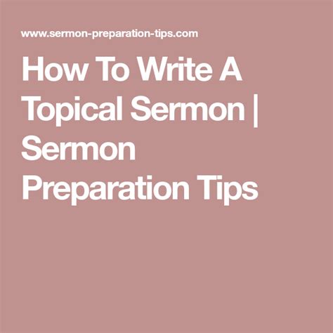 Your stories, images, and application of the text is what sets your message apart. How To Write A Topical Sermon | Sermon Preparation Tips ...