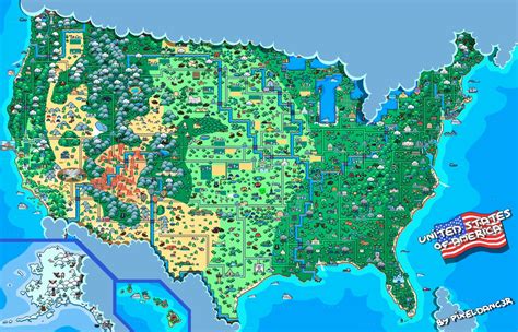 Animated Pixel Art Map Of The Usa