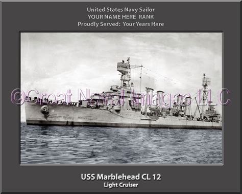 Uss Marblehead Cl 12 Personalized Navy Ship Photo ⋆ Us Navy Veteran