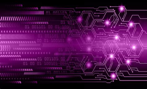 Premium Vector Purple Cyber Hexagon Circuit Future Technology Concept