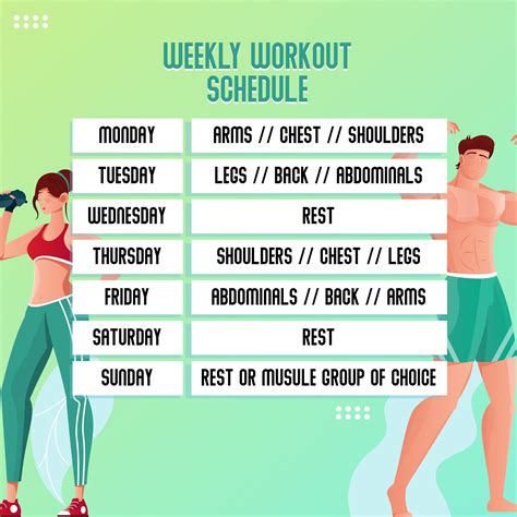 Free Printable Workout Schedule Template World Of Printables Vrogue