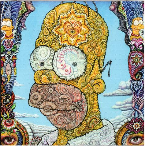 Homer Simpson Blotter Art Psychedelic Perforated Lsd Acid Art Kesey