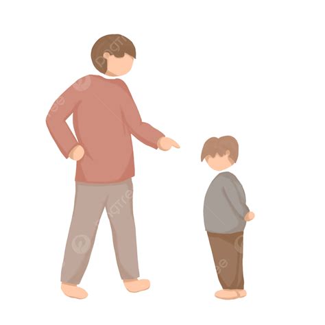 Angry Father And His Son Cartoon Angry Father And Son Parenting Png