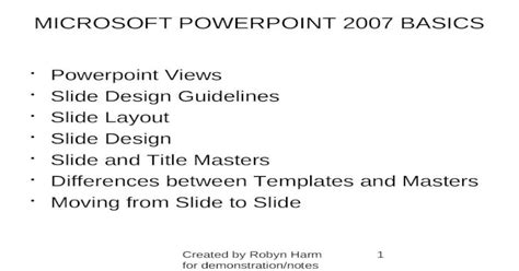 Ppt Microsoft Powerpoint 2007 Basics Dokumentips