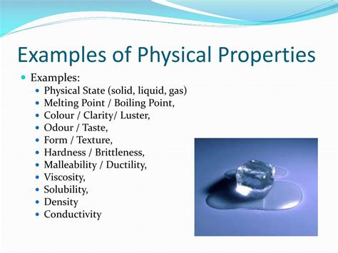 Physical Properties Examples