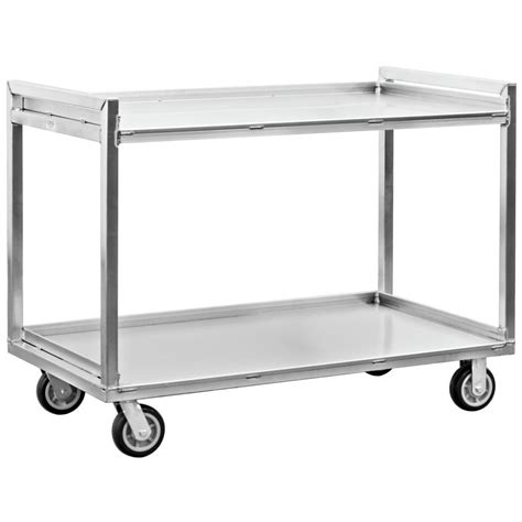 New Age Industrial Heavy Duty Utility Cart Aluminum 2 Shelf