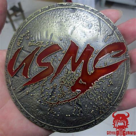 Usmc Spartan Shield Challenge Coin Us Marine Corps Coins Usmc Usmc
