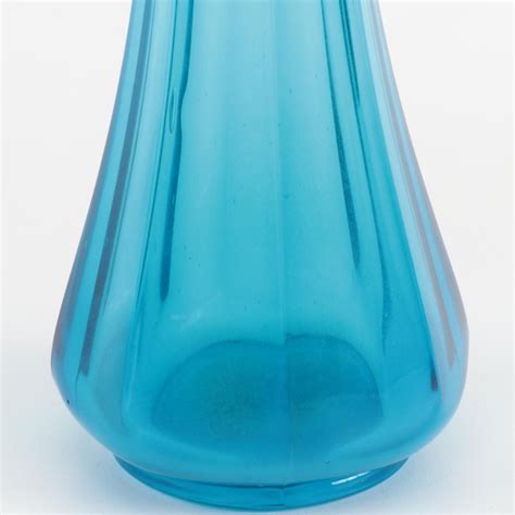 Mid Century Modern Blue Swung Glass Vases Ebth
