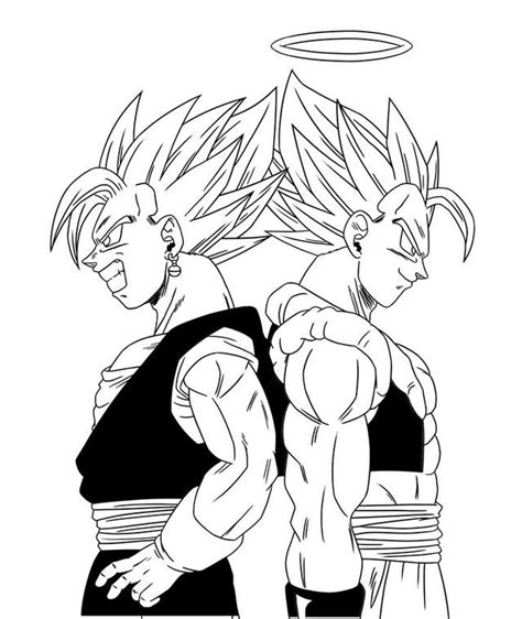 Vegeta And Goku Feat Coloring Picture Dragon Ball Super Manga Dragon