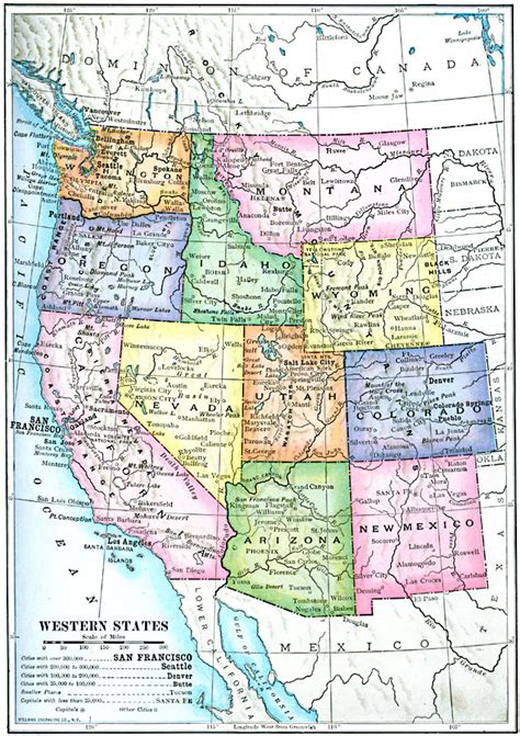 Western United States Map Labeled United States Map