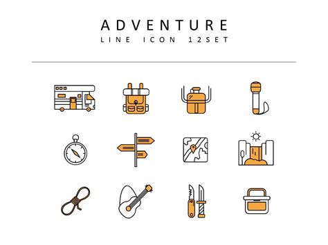 Adventure Icons Vectors