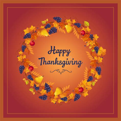 Autumn Thanksgiving Banner With Leaves And Black Stock Vector