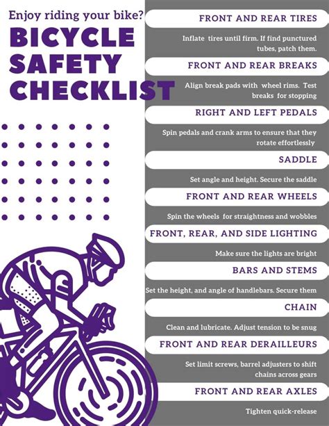 How To Get Your Bicycle Ready With This Safety Printable Checklist