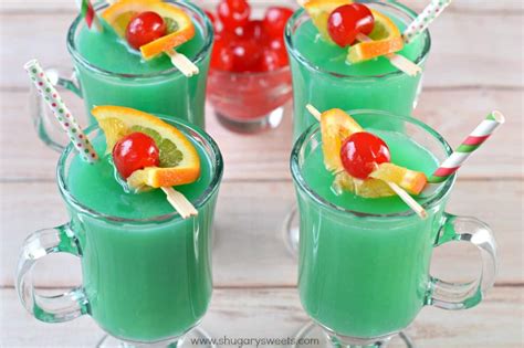 This version from bon appetit keeps things super simple: Grinch Drink - Shugary Sweets