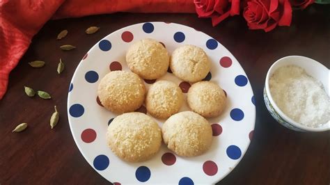 Eggless Coconut Cookies Bakery Style Youtube