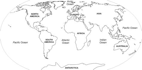 5 Free Printable Blank World Map With Countries Outline In Pdf