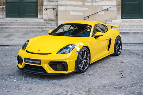 Lart De Lautomobile Porsche Cayman 718 Gt4 Racing Yellow