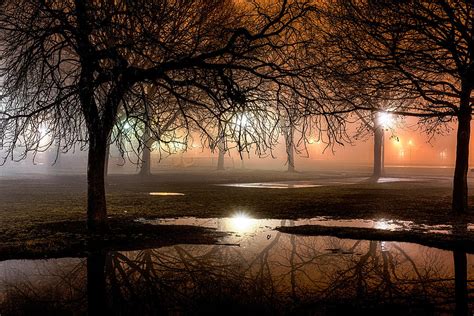 Foggy Night In The Park Photograph By Raf Winterpacht Fine Art America