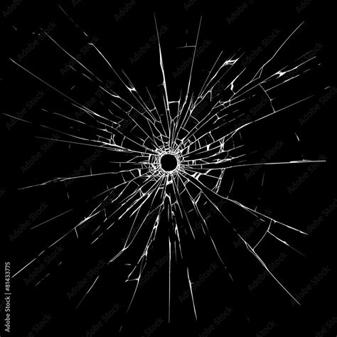 Bullet Holes In Glass Stock Vector Adobe Stock