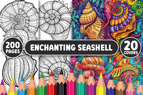 200 Enchanting Seashell Coloring Pages Graphic by GLASSYMART · Creative