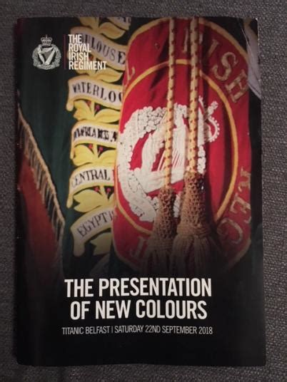 Booklet Official Programme For The Presentation Of New Colours Sep