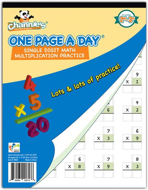 Buy Channies One Page A Day Single Digit Beginner Multiplication