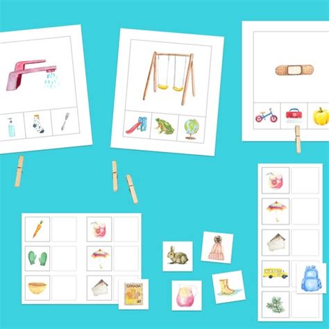 Things That Go Together Toddler Matching Game Montessori Etsy