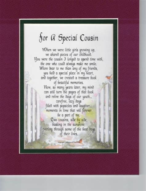 Cousin Poem Cousin Gift Cousin Print Cousin Verse Cousin | Etsy