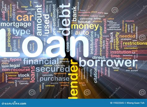 Loan Background Concept Glowing Stock Illustration Illustration Of