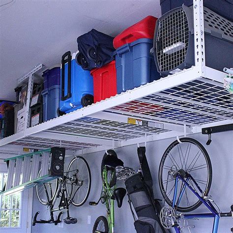 The systems should mind about efficiency and easy access. Safe Racks - 4x8 Overhead Garage Storage Rack Heavy Duty ...