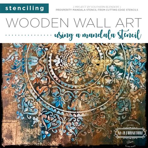 Stenciling Wooden Wall Art Using A Mandala Stencil Stencil Stories